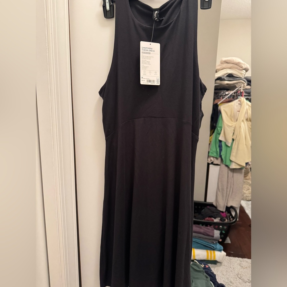 Athleta Sporty Black Knee Length Tank Dress